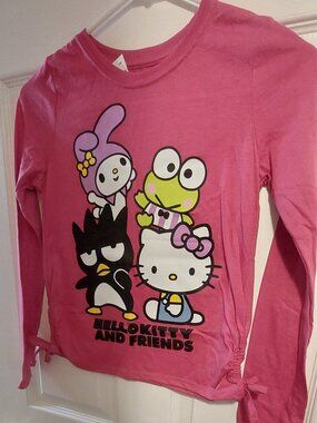 Girl's Hello Kitty and Friends Long Sleeve T-Shirt with side ties Size 10 NWT